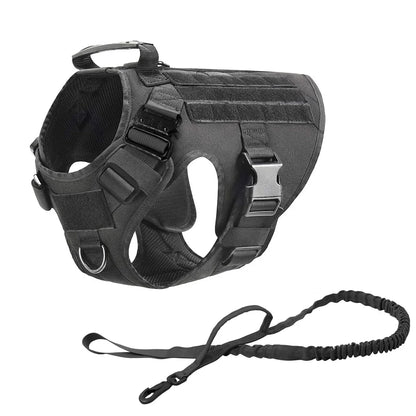 Tactical/Service Dog Harness Leash Collar