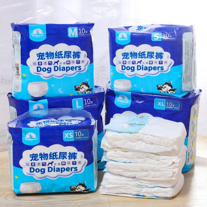 10PCS Disposable Female/Male Dog Diapers