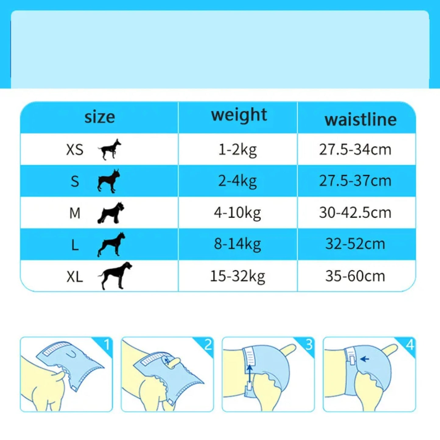 10PCS Disposable Female/Male Dog Diapers