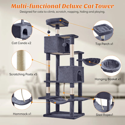 Cat Tree Tower Multi Level Cat Climbing Tower