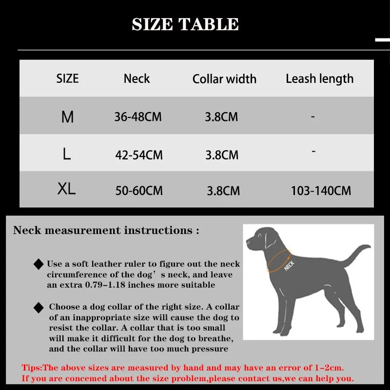 Durable Reflective Dog Collar Leash Set