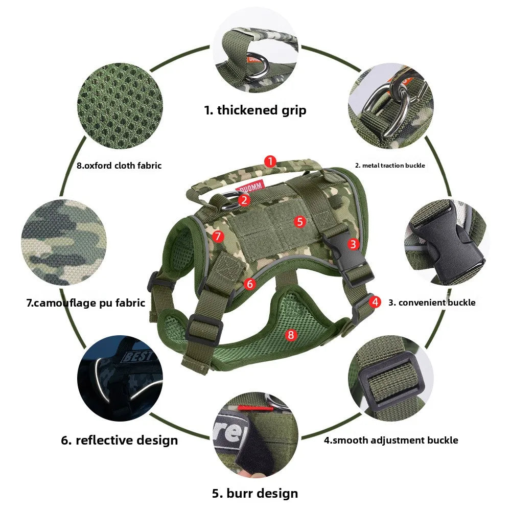 Reflective Tactical cat vest, Anti-break free