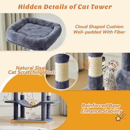 Cat Tree Tower Multi Level Cat Climbing Tower