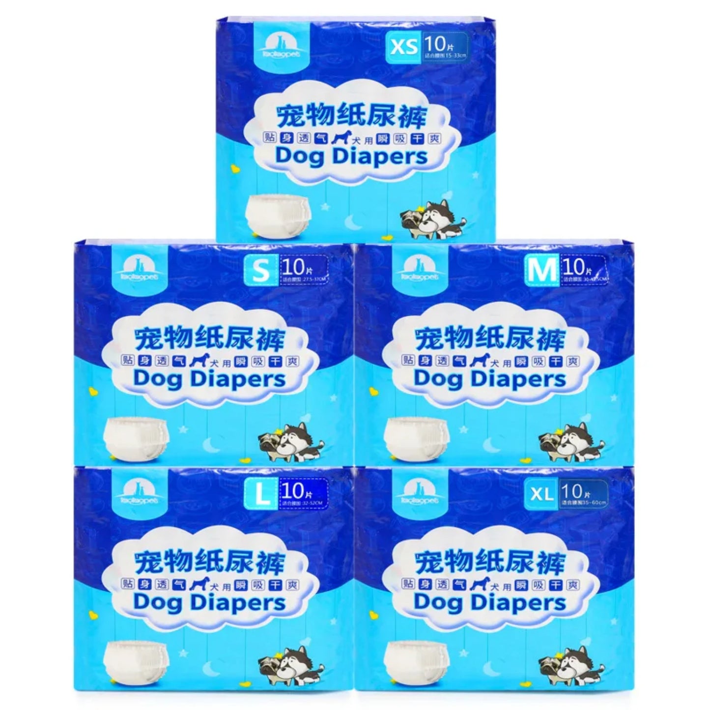 10PCS Disposable Female/Male Dog Diapers