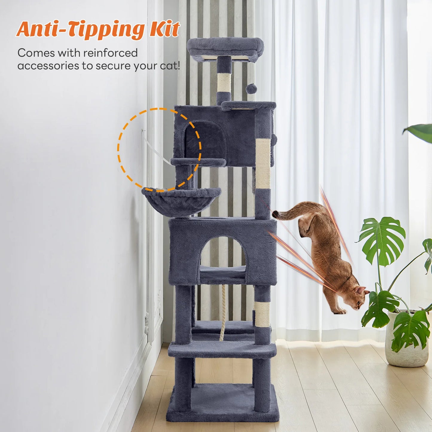 Cat Tree Tower Multi Level Cat Climbing Tower