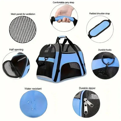 Cat/Dog Carrier Bag with Breathable Mesh