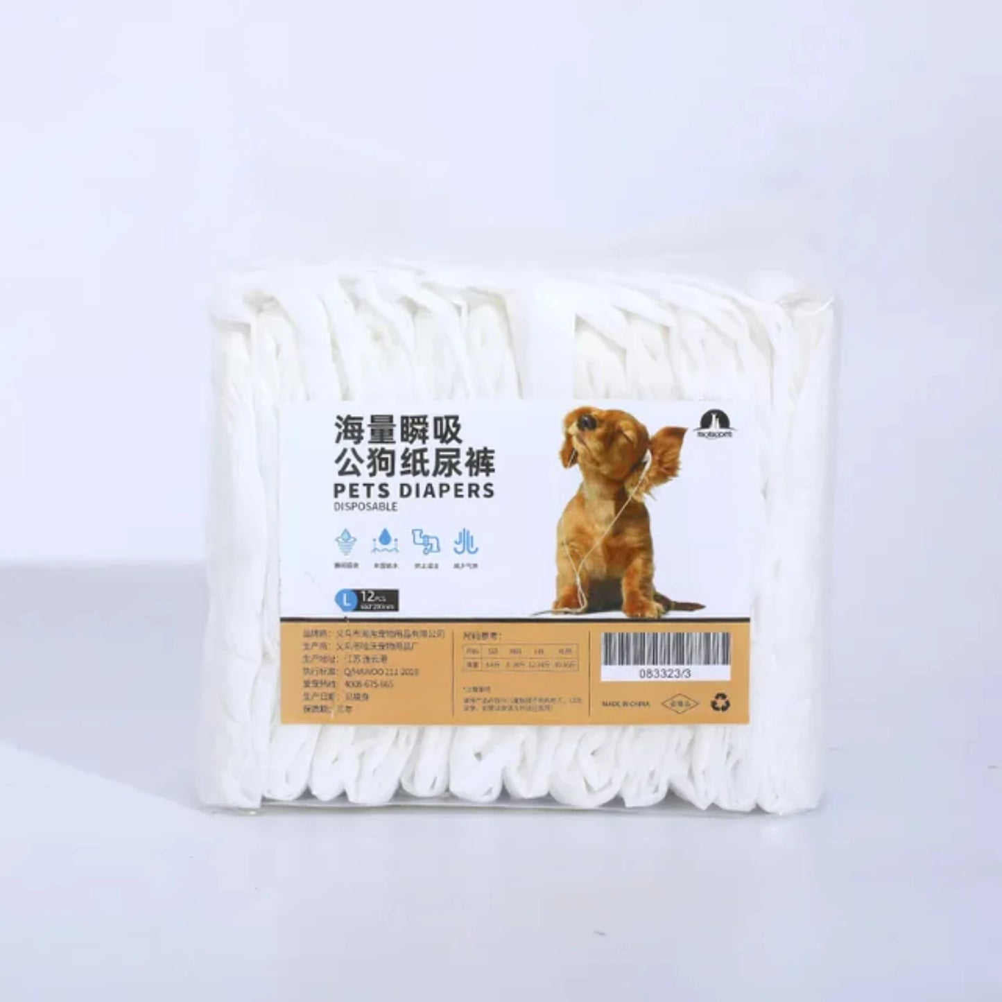 10PCS Disposable Female/Male Dog Diapers