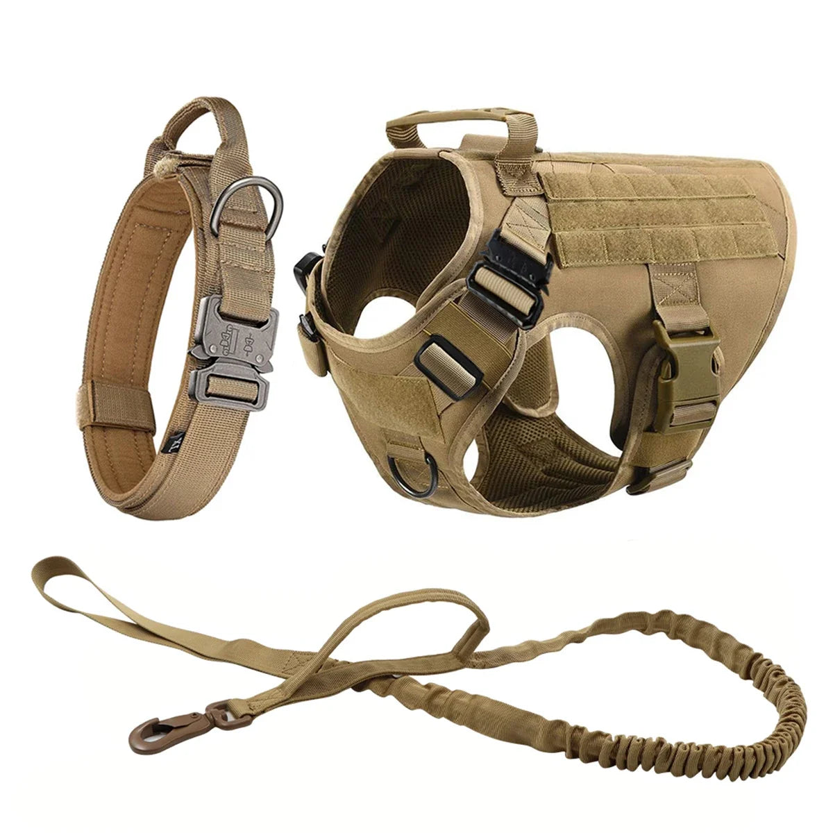Tactical/Service Dog Harness Leash Collar