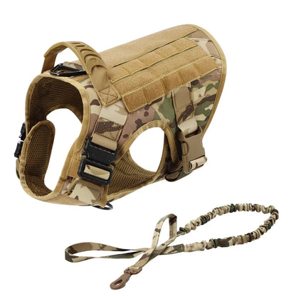 Tactical/Service Dog Harness Leash Collar